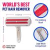 Reusable dog and cat lint remover for furniture, sofas, carpets, car seats and bedding - Eco-friendly, portable, multi-surface lint roller and animal