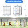 32" Outdoor Fence Heavy Duty Dog Pens 12 Panels Temporary Pet Playpen with Doors