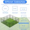 32" Outdoor Fence Heavy Duty Dog Pens 12 Panels Temporary Pet Playpen with Doors