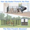 32" Outdoor Fence Heavy Duty Dog Pens 12 Panels Temporary Pet Playpen with Doors