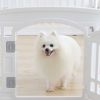 Pet Playpen Foldable Gate for Dogs Heavy Plastic Puppy Exercise Pen with Door Portable Indoor Outdoor Small Pets Fence Puppies Folding Cage 6 Panels M