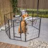 40in Outdoor Fence Heavy Duty Dog Pens 8 Panels Temporary Pet Playpen with Doors