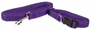 Pet Life 'Aero Mesh' 2-In-1 Dual Sided Comfortable And Breathable Adjustable Mesh Dog Leash-Collar