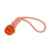 Dog Toys Treat Balls Interactive Hemp Rope Rubber Leaking Balls For Small Dogs Chewing Bite Resistant Toys Pet Tooth Cleaning Bite Resistant Toy Ball