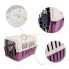 Portable Pet Box Cat & Dog Carrier Cage with Chrome Door